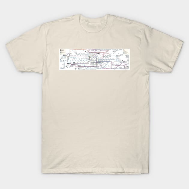 Amiens - System Map - France - HD T-Shirt by Superfunky